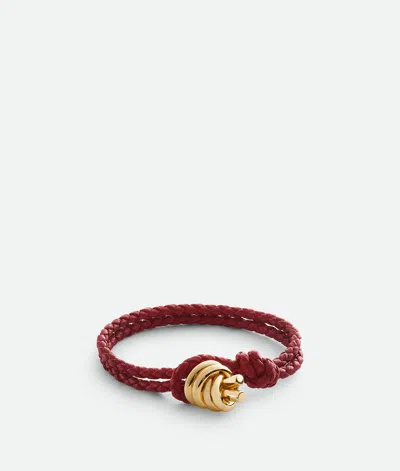 Bottega Veneta Knot Lederarmband In Rosewood