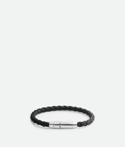 Bottega Veneta Braid Leather Bracelet In Black