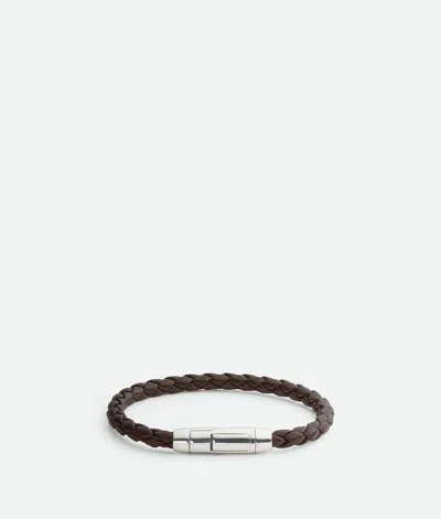 Bottega Veneta Braid Leather Bracelet In Brown