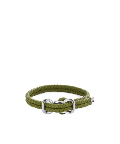 Bottega Veneta Braided Bracelet In Apply Brown