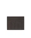 Bottega Veneta Men Leather Cardholder With Intrecciato Motif In Black