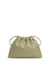 Bottega Veneta Medium Leather Pouch Bag In Beige