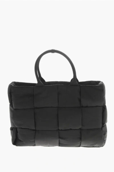 Bottega Veneta Braided Fabric Maxi Tote Bag In Black