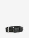 Bottega Veneta Braided Leather Belt In Black