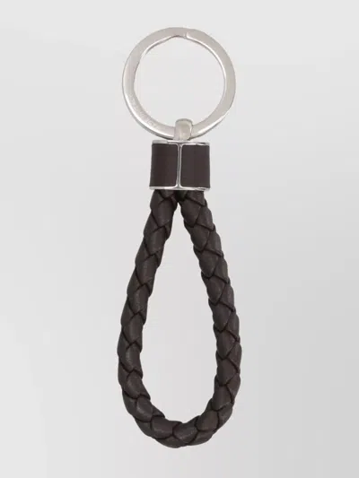 Bottega Veneta Braided Leather Loop Keychain