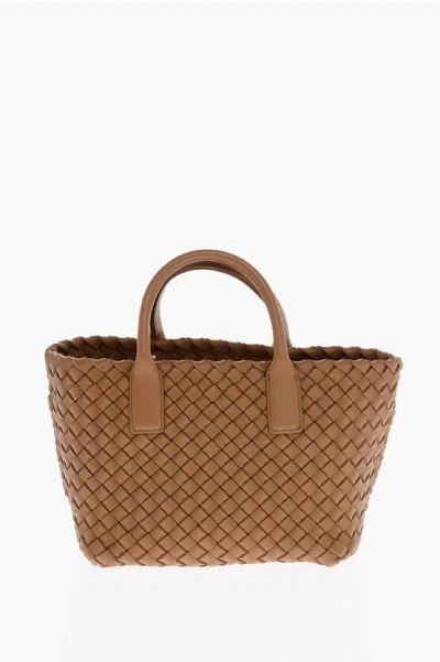 Bottega Veneta Braided Leather Mini Tote Bag In Brown