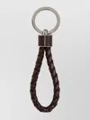 Bottega Veneta Woven Key Ring Accessories In Brown