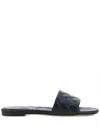 Bottega Veneta Braided Pattern Amy Flat Mule Shoes In Black