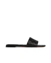 Bottega Veneta Braided Pattern Amy Flat Mule Shoes In Black