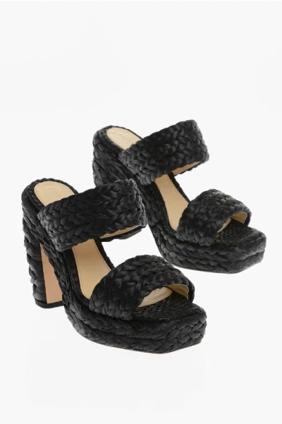 Bottega Veneta Braided Raffia Sandals 12 Cm