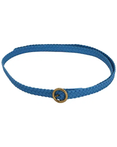 Bottega Veneta Braided Thin Belt (authentic Pre-loved) In Blue