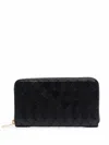 Bottega Veneta Braided Wallet With Zip Accessories In Black