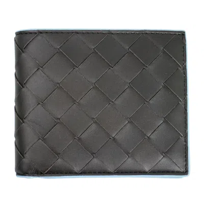 Pre-owned Bottega Veneta Brand  Intrecciato Black Leather Bifold Wallet 743211 V3lz1 2