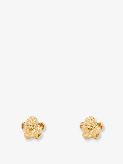 Bottega Veneta Brass Earrings In Gold