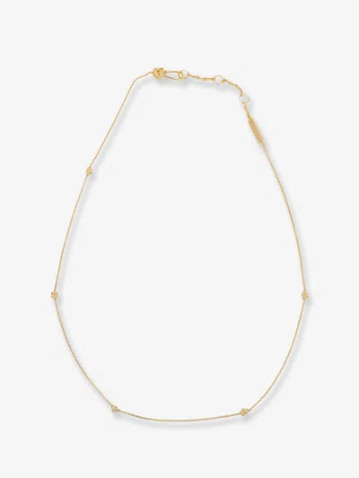 Bottega Veneta Brass Necklace In Gold