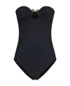 Bottega Veneta Black Knot Ring One-piece Swimsuit In Black