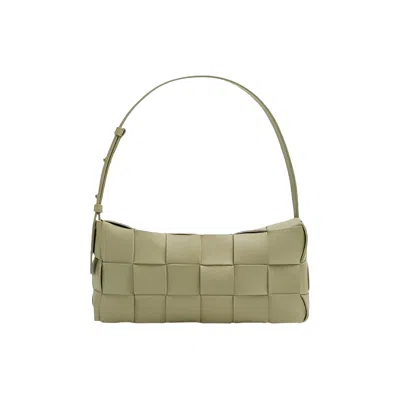 Pre-owned Bottega Veneta Brick Cassette Bag 'travertine/gold'