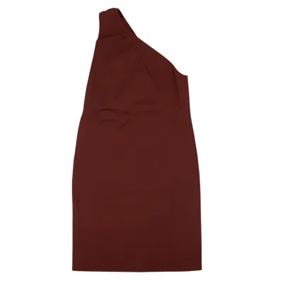 Pre-owned Bottega Veneta Brick Red One Shoulder Knit Midi Dress Size 0/36 $2200