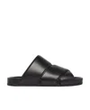 Bottega Veneta Leather Mules Rubber Sole In Black