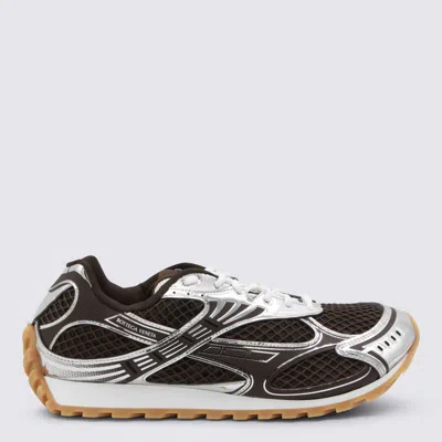 Bottega Veneta Men Fondant And Silver Technical Fabric And Mesh Orbit Sneakers In Multi