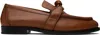 Bottega Veneta Brown Loafers With Knot Detail On The Front In Leather Man In 2742