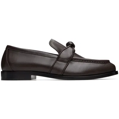Bottega Veneta Brown Astaire Loafers In Pink