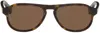 Bottega Veneta Brown Aviator Sunglasses In 002 Havana