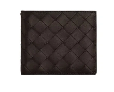 Bottega Veneta Intrecciato Bi-fold Wallet In Brown
