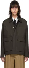 Bottega Veneta Brown Bicolor Jacket In 2113-fondant
