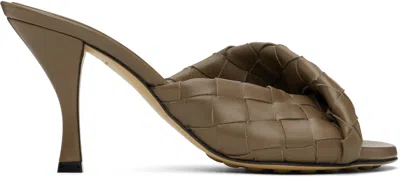 Bottega Veneta Brown Blink Heeled Sandals In 2354 Pinecone
