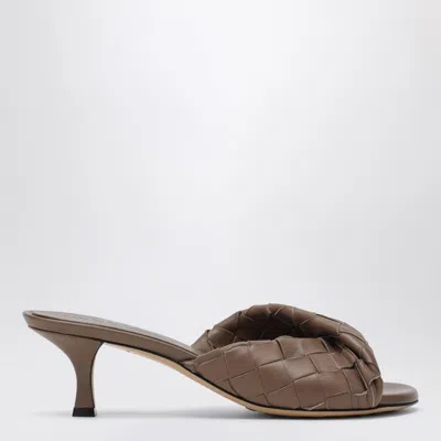 BOTTEGA VENETA BROWN BLINK MULE SANDAL IN BRAIDED