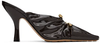 Bottega Veneta Brown Bunnie Mules In 2113 Fondant