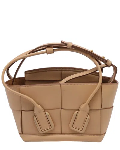 Bottega Veneta Brown Calfskin Leather Mini Arco Handbag (authentic Pre-loved)