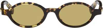 Bottega Veneta Brown Classic Oval Sunglasses