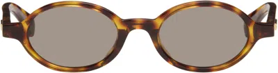 Bottega Veneta Brown Classic Oval Sunglasses