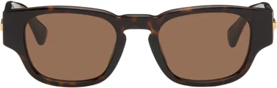 Bottega Veneta Brown Classic Panthos Sunglasses In Pattern