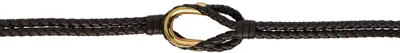 Bottega Veneta Coaxial Double Tubular Leather Belt In Fondant