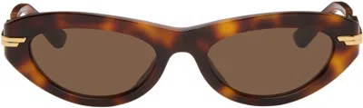 Bottega Veneta Brown Combi Cat Eye Sunglasses