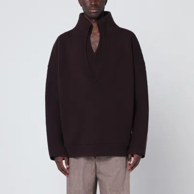Bottega Veneta Brown Compact Wool Sweater
