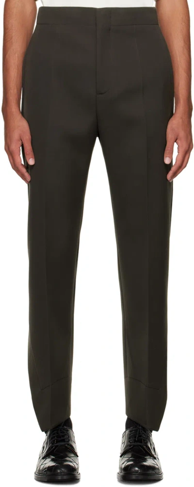 Bottega Veneta Brown Curved Trousers In 2181-kale