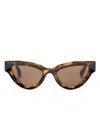 Bottega Veneta Brown Edgy Cat-eye Sunglasses In Brown