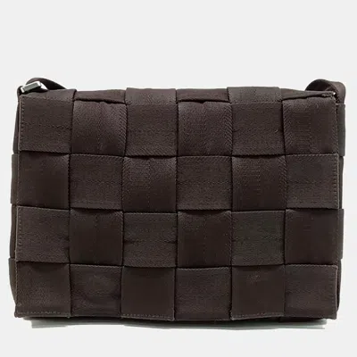 Pre-owned Bottega Veneta Brown Fabric Cassette Bag