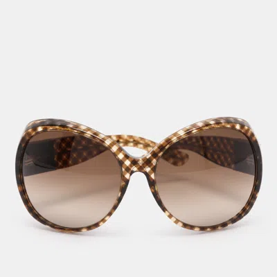 Pre-owned Bottega Veneta Brown Gradient Acetate Bv 65/s Slj Oversized Sunglasses