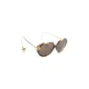 Bottega Veneta Bv1436s Round Frame Sunglasses In Brown