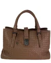 Bottega Veneta Brown Intrecciato Leather Roma Shoulder Bag (authentic Pre-  Loved)