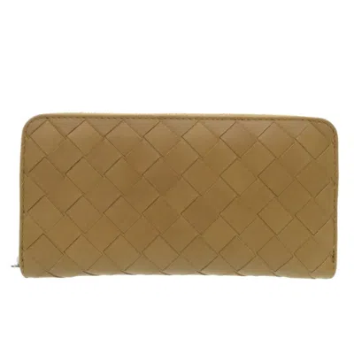 Pre-owned Bottega Veneta Brown Intrecciato Long Wallet (bi-fold) ()