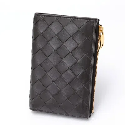 Pre-owned Bottega Veneta Brown Intrecciato Middle Wallet (bi-fold) ()