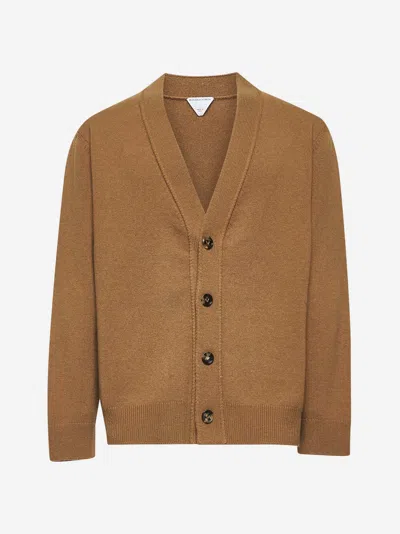Bottega Veneta Brown Intrecciato Patches Cardigan