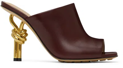 BOTTEGA VENETA BROWN KNOT MULES