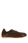 Bottega Veneta Orbit Flash Sneaker Soft Suede In Brown